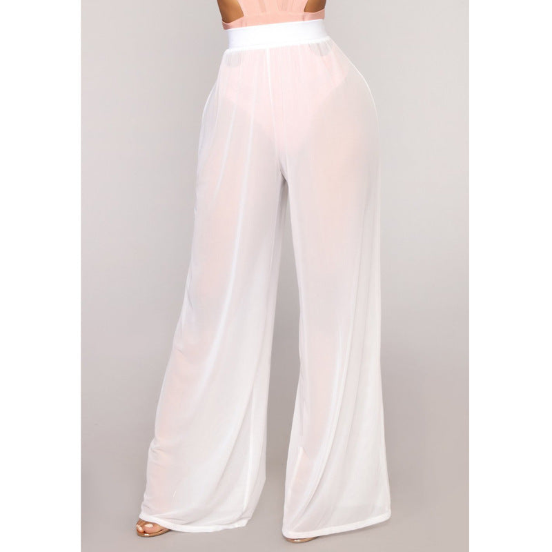 Sheer Mesh Nightclub Wide Leg Pants