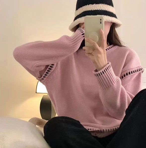 Women's Round Neck Sweater All-match Casual