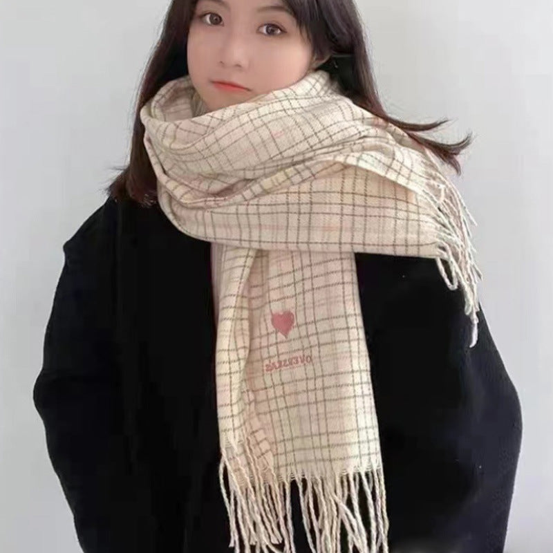 Women's Fashion Love Warm Faux Cashmere Shawl Scarf