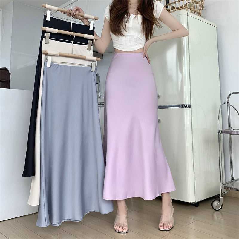 Women's Summer New Design Sense Niche High Waist Petite Hot Girl Fishtail Skirt