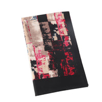 Double faced Satin graffiti brick printed scarf