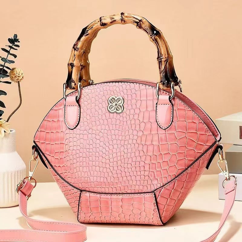 Retro Bamboo Handbag Shoulder Bag Crossbody