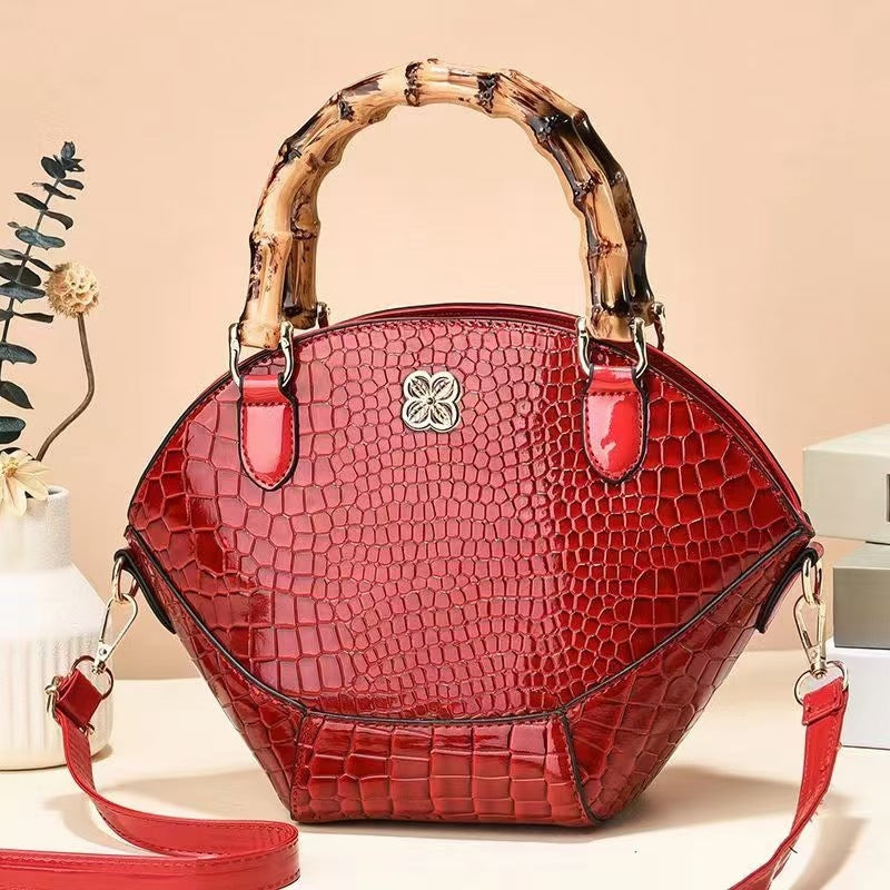 Retro Bamboo Handbag Shoulder Bag Crossbody