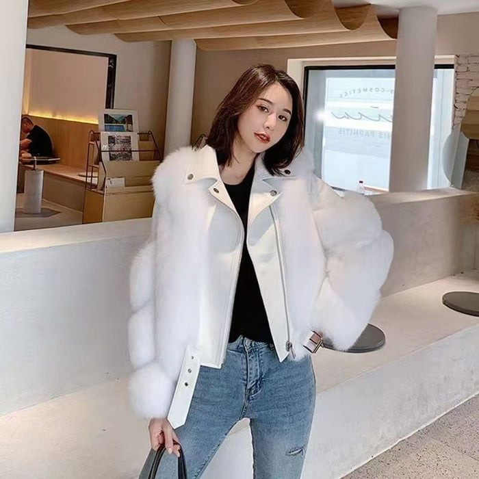 Women's Clothing Imitation Fur Women's Motorcycle Clothing Coat Autumn And Winter Young Coat