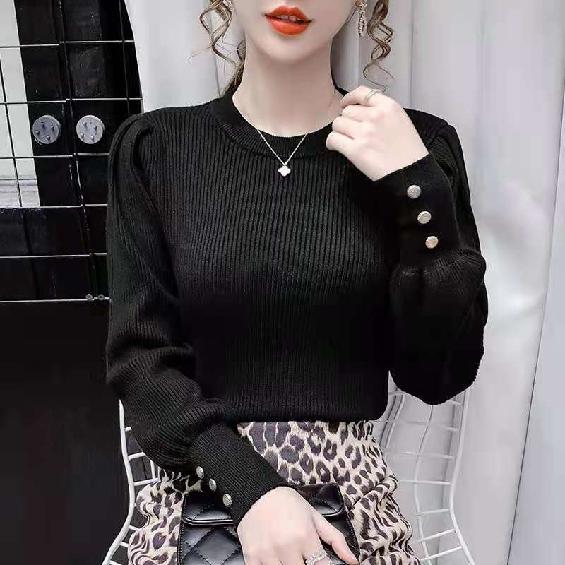 Simple Slim Head Long Sleeve Bottoming Sweater