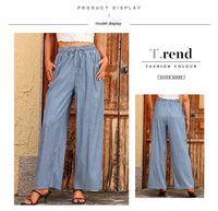 New Summer Women's Wide Leg Jeans European And American High Waist Can Be Worn Outside Trousers Loose Trousers