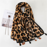 Leopard print scarf