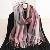 Winter New Scarf Cashmere Check Pattren All-match Color Matching Scarf