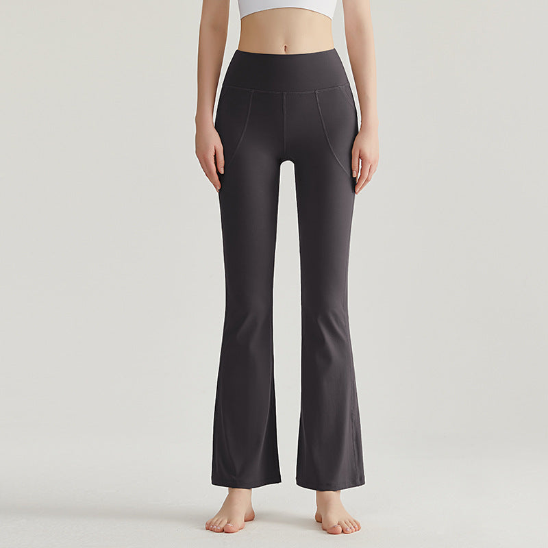 Micro La Yoga Pants With High Waist External Wear And Hip Lift