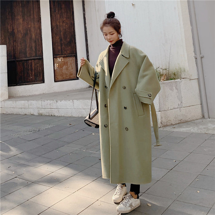 Temperament Is Popular Gentle Small Wild Coat Retro Thick Woolen Coat