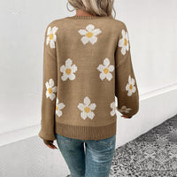 New European And American Fashion Women's Wear Long Sleeve Brocade Sweater