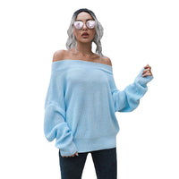 Off-shoulder Off-shoulder Sweater Women's Loose Long Sleeve