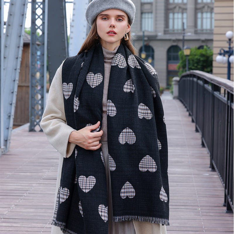 Women's Love Print Mid-length Scarf