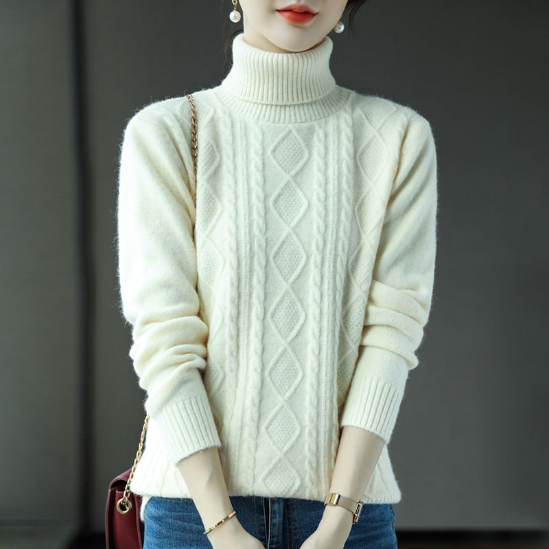 Turtleneck Cashmere Sweater Women's Wear Autumn And Winter Thick Warm Casual Top