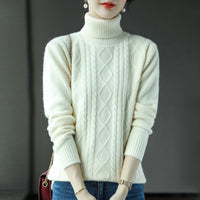 Turtleneck Cashmere Sweater Women's Wear Autumn And Winter Thick Warm Casual Top