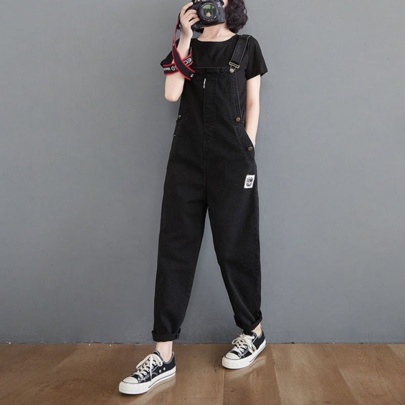 Women's New Loose Plus Size Denim Overalls