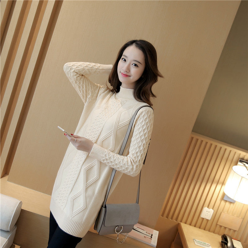 Knitted Sweater Pullover Bottoming Sweater Twist Korean Style Women's Clothing