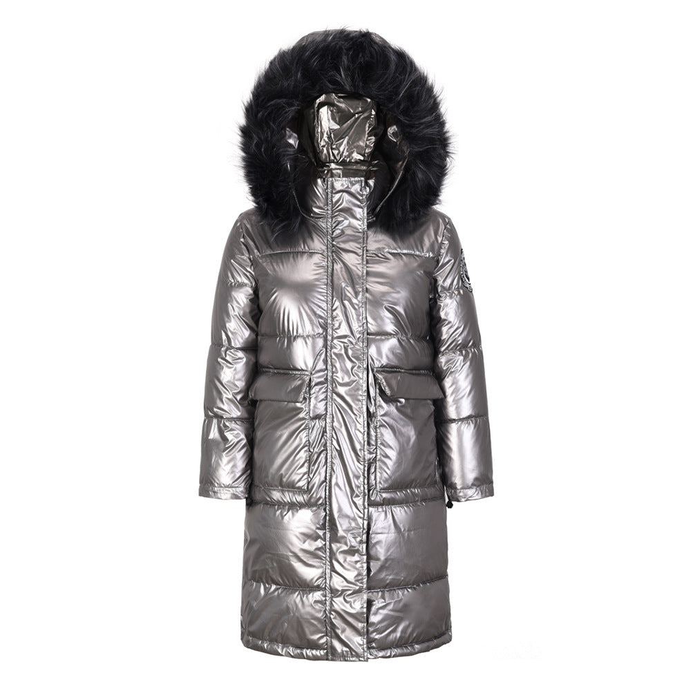 Mid-length Thickened Shiny Women's Padded Jacket