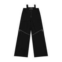 American Hot Girl Black Cargo Pants Female Y2g Harajuku Style High Street Zipper Design Sense