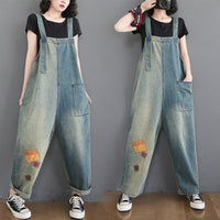 Casual Large Size Denim Overalls Korean Version Of The New