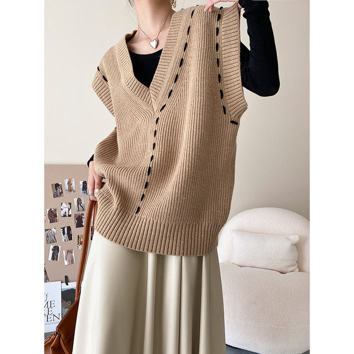 New Autumn And Winter Loose Lazy Sweater Vest