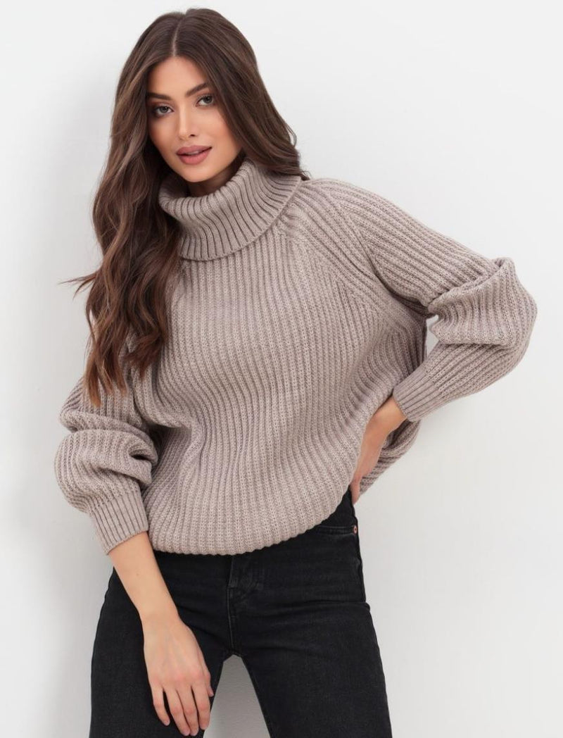 Women's Turtleneck Sweater Loose