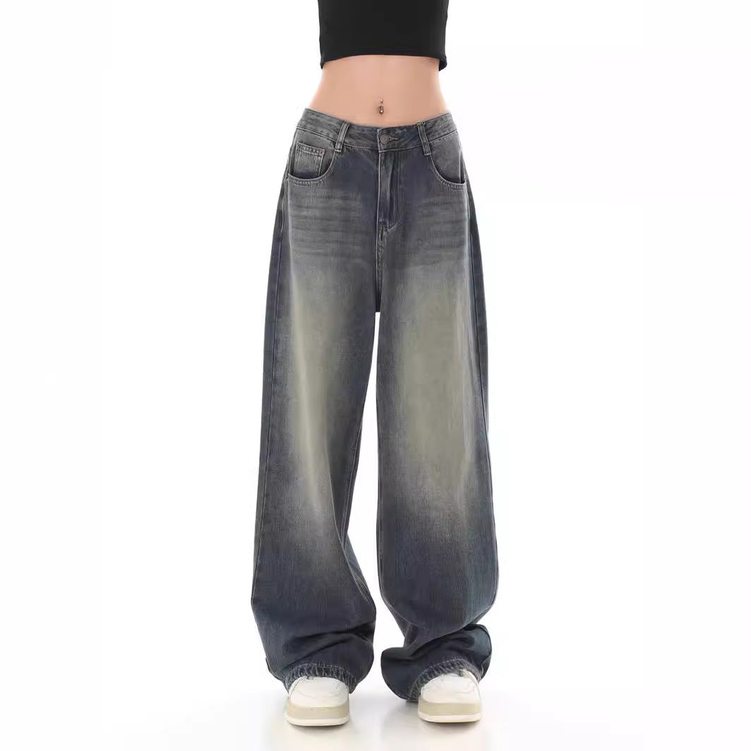 Loose Slimming And Wide Leg Straight Pants