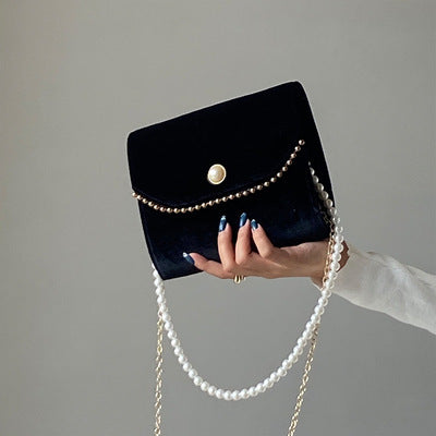 Retro Pearl Chain Banquet Bag Women