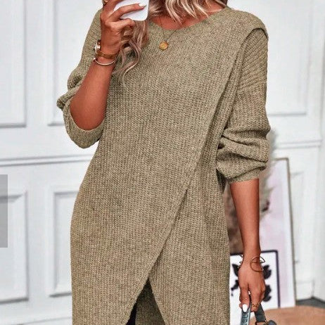 Women's Knitted Long Dress And Coat