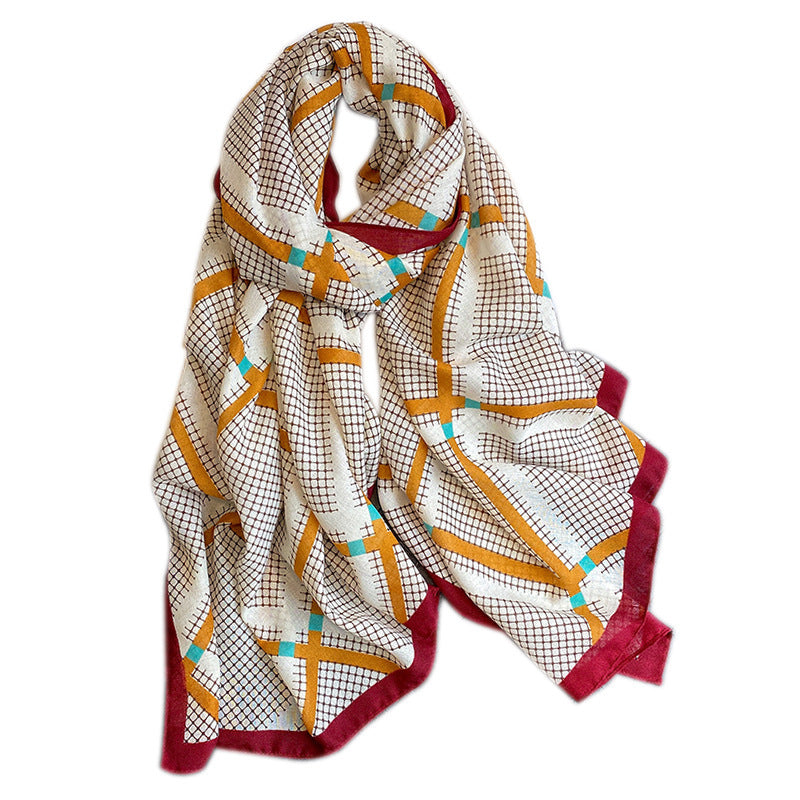 Women's Winter Korean Style All Match Rhombus Scarf