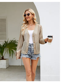 Stylish Hollowed-out Cardigan