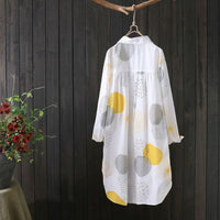 Women's Long-sleeved Printed Chiffon Sunscreen Shirt