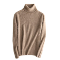 Turtleneck Pullover Short Loose Cashmere Knitted Mink Velvet Bottoming Shirt Sweater