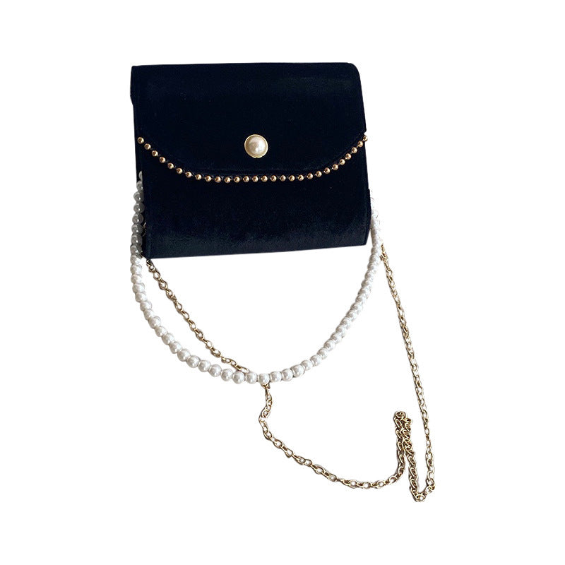 Retro Pearl Chain Banquet Bag Women