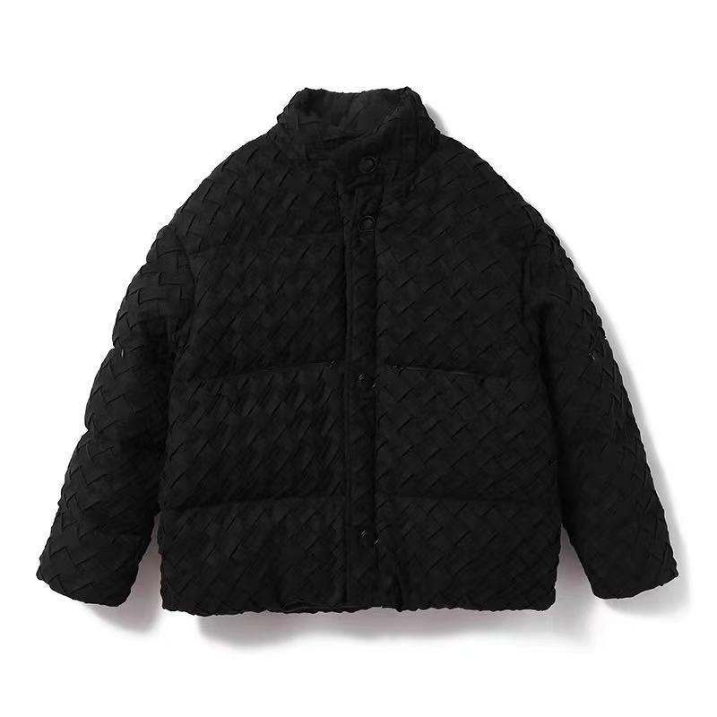 Filling 400g Black Woven Men's And Women's Same Down Jacket