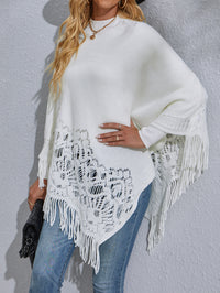 Women's Mid-length Lace Tassel Shawl Sweater