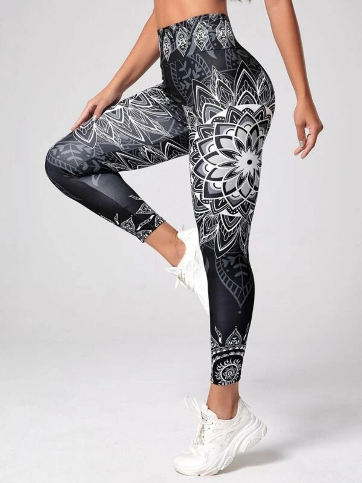 Ink Printing Yoga Trousers Fashion Slim Women's Skinny Pants