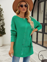 Women's Solid Color Twisted Rope Knitwear Pullover