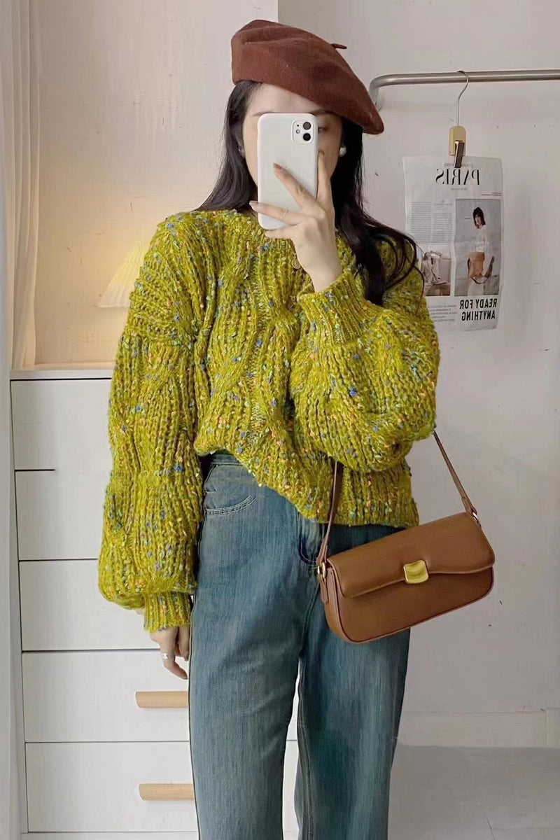 Women's Knitted Sweater Top All-matching