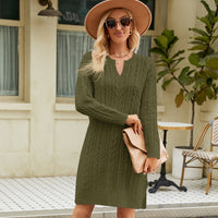 Women's Twisted Midi Knitted Dress