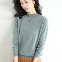 New Half Turtleneck Knitted Pullover Sweater Top For Women