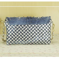 Diamond Denim One-shoulder Crossbody Bag