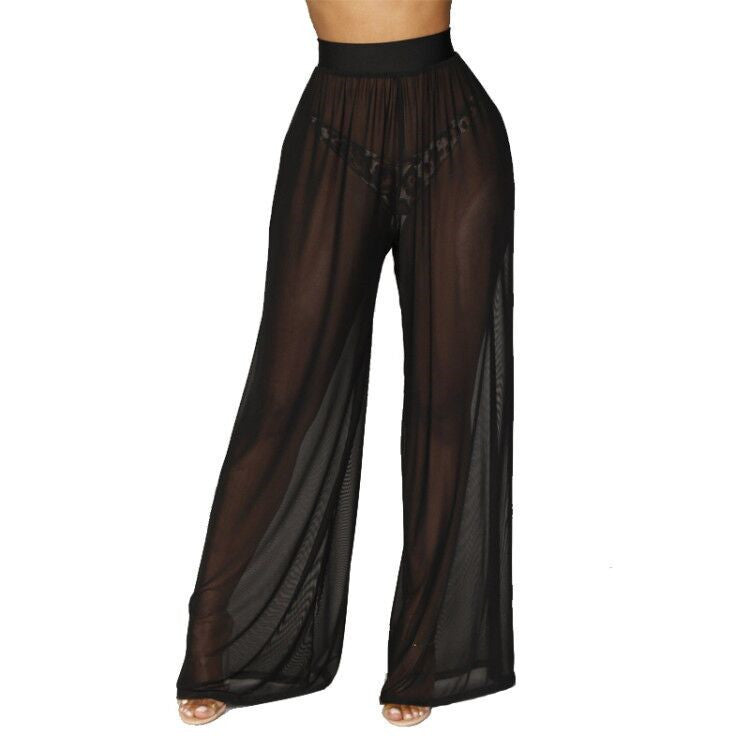 Sheer Mesh Nightclub Wide Leg Pants