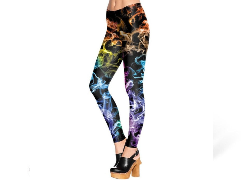 Digital Printed Slim-Fit Leggings