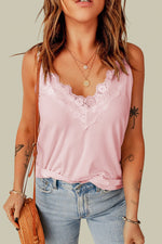 Summer Female V-neck Lace Spaghetti-strap Camisole Top