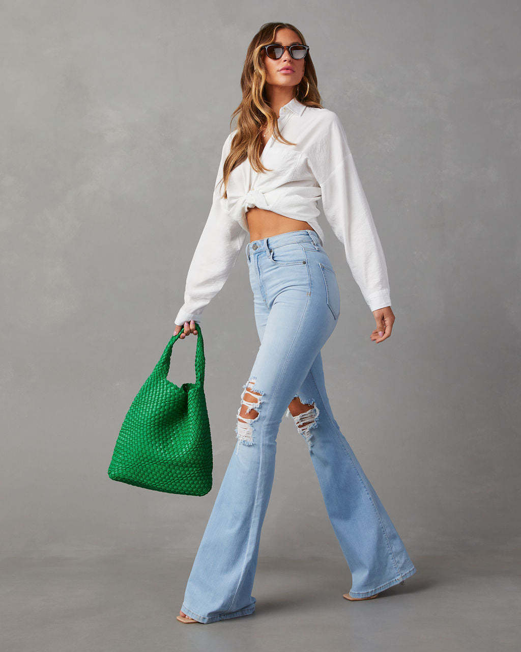 Fashion Temperament Wide-leg Jeans Women