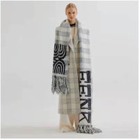 Female Student Long Fringe Thick Warm Scarf