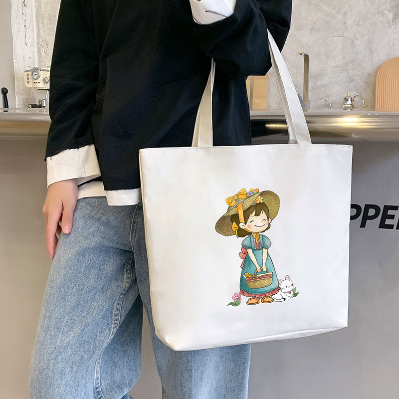 Women's Canvas Bag New Shoulder Handbag Student Tote One Piece