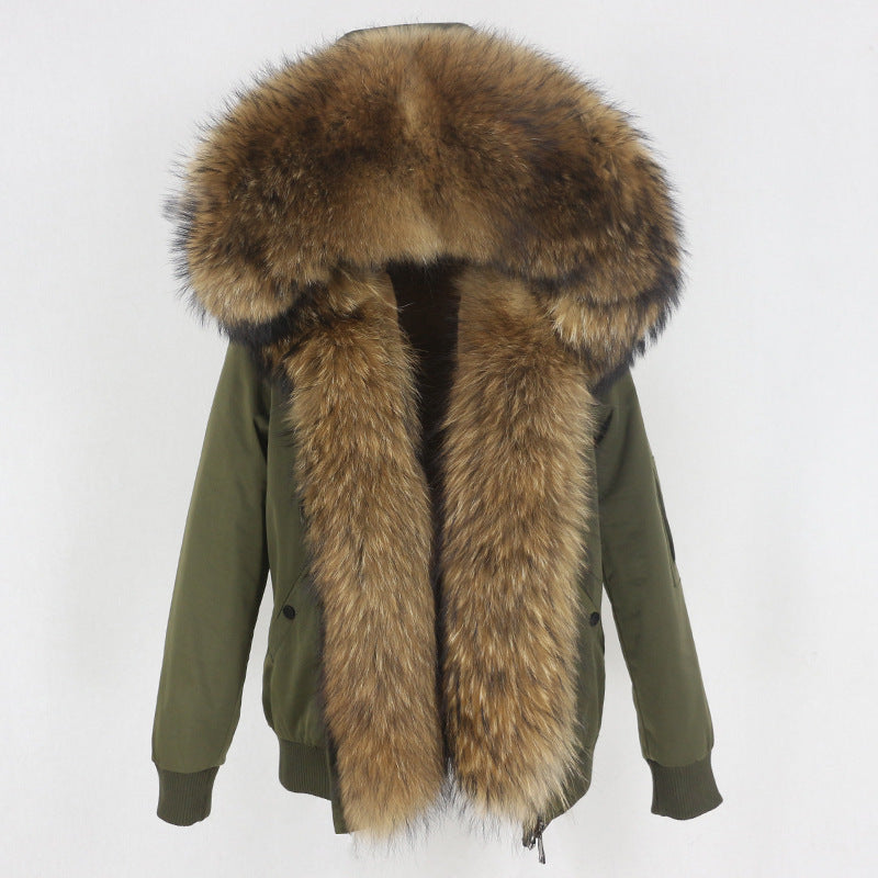 Parka Thick Raccoon Fur Liner Jacket Fur