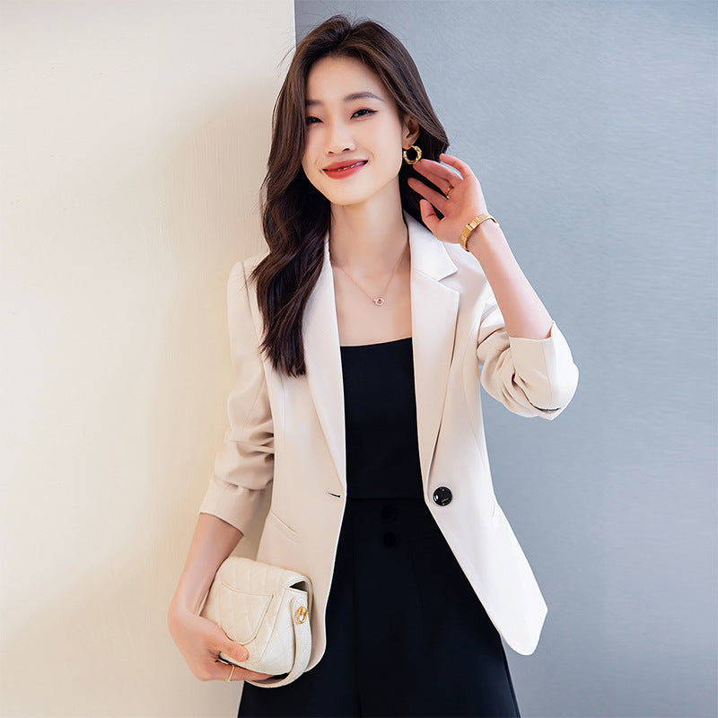 Padded Shoulder Small Blazer Women's Short Suit Top